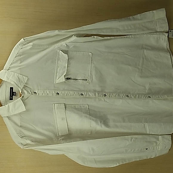 Macy's Women's White Blouse Button Up in Size XL NWT INC International Concepts - Picture 1 of 7